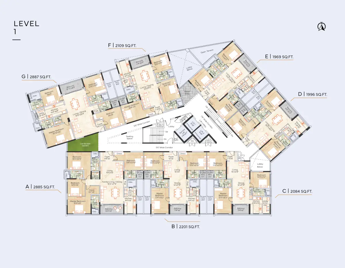 3 BHK Floor Plan