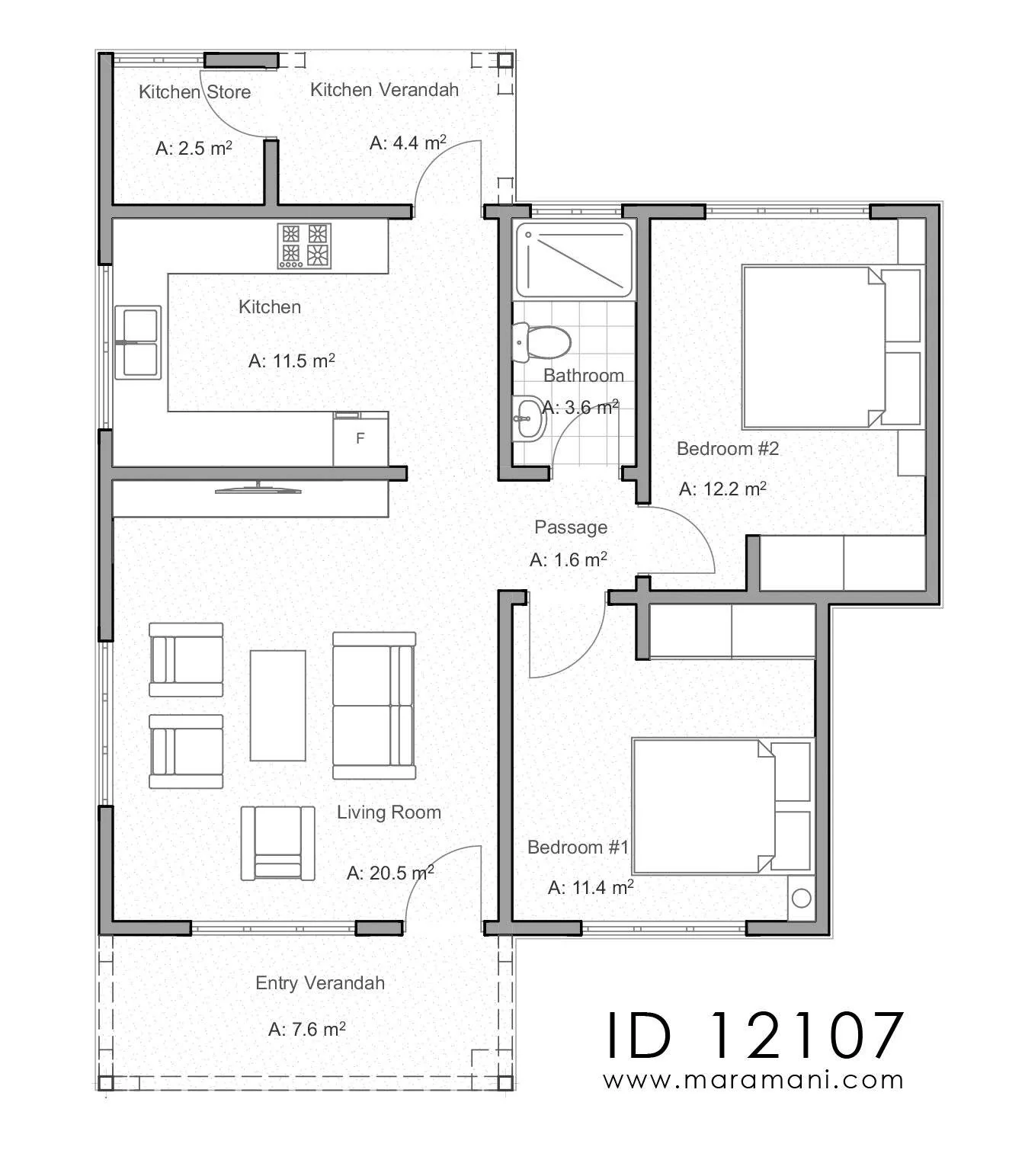 3 BHK Floor Plan